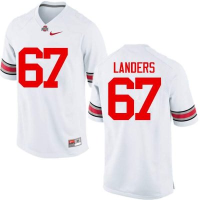 Men's Ohio State Buckeyes #67 Robert Landers White Nike NCAA College Football Jersey New Year JFV2244OV